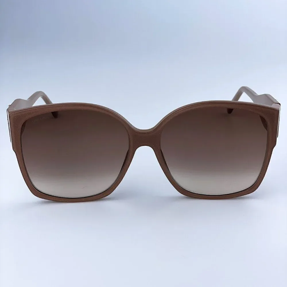 SALE! NEW Jimmy Choo Noemi/S KON HA Nude Glitter Gradient Square Women Sunglasse